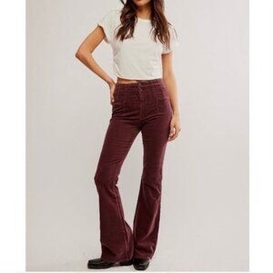 FREE PEOPLE / WTF WOMEN'S  jayde seamed corduroy flare pants  Size 30 NEW